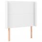 Preview: LED Kopfteil Weiß 103x16x118/128 cm Kunstleder