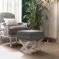Preview: ARDEBO.de - Hocker mit Stauraum Dunkelgrau 45x45x49 cm Stoff