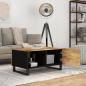 Preview: Couchtisch 80x50x40 cm Massivholz Mango & Holzwerkstoff