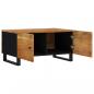 Preview: Couchtisch 80x50x40 cm Massivholz Akazie & Holzwerkstoff