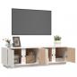 Preview: TV-Schrank Weiß 140x40x40 cm Massivholz Kiefer