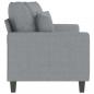 Preview: 2-Sitzer-Sofa Hellgrau 140 cm Stoff