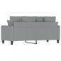 Preview: 2-Sitzer-Sofa Hellgrau 140 cm Stoff