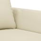 Preview: 2-Sitzer-Sofa Creme 120 cm Kunstleder