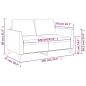 Preview: 2-Sitzer-Sofa Creme 120 cm Kunstleder