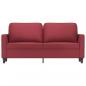 Preview: 2-Sitzer-Sofa Weinrot 140 cm Kunstleder