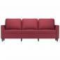 Preview: 3-Sitzer-Sofa Weinrot 180 cm Kunstleder