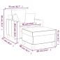 Preview: Sessel mit Hocker Taupe 60 cm Stoff