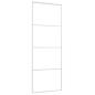 Preview: Schiebetür ESG-Glas und Aluminium 76x205 cm Weiß