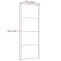 Preview: Schiebetür ESG-Glas und Aluminium 76x205 cm Weiß