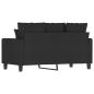 Preview: 2-Sitzer-Sofa Schwarz 120 cm Stoff