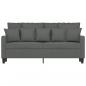 Preview: 2-Sitzer-Sofa Dunkelgrau 140 cm Stoff