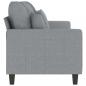 Preview: 3-Sitzer-Sofa Hellgrau 180 cm Stoff