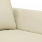 Preview: 2-tlg. Sofagarnitur mit Kissen Creme Kunstleder