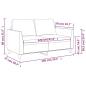 Preview: 2-Sitzer-Sofa Grau 120 cm Kunstleder