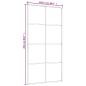 Preview: Schiebetür ESG Glas und Aluminium 102,5x205 cm Weiß
