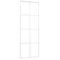 Preview: Schiebetür ESG-Mattglas und Aluminium 76x205 cm Weiß