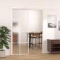Preview: Schiebetür ESG-Mattglas und Aluminium 76x205 cm Weiß