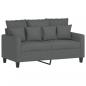 Preview: 2-Sitzer-Sofa Dunkelgrau 120 cm Stoff