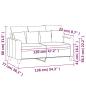 Preview: 2-Sitzer-Sofa Dunkelgrau 120 cm Stoff
