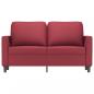 Preview: 2-Sitzer-Sofa Weinrot 120 cm Kunstleder
