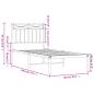 Preview: Bettgestell mit Kopfteil Metall Schwarz 75x190 cm