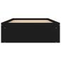 Preview: Bettgestell Schwarz 100x200 cm