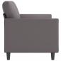 Preview: 3-Sitzer-Sofa Grau 180 cm Kunstleder