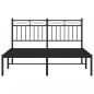 Preview: Bettgestell mit Kopfteil Metall Schwarz 140x190 cm