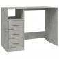 Preview: Schreibtisch mit Schubladen Betongrau 102x50x76cm Holzwerkstoff