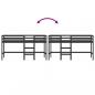 Preview: Kinderhochbett mit Leiter Schwarz 90x200 cm Massivholz Kiefer