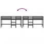 Preview: Kinderhochbett mit Leiter Schwarz 80x200 cm Massivholz Kiefer