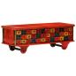 Preview: Aufbewahrungstruhe Rot 110 x 40 x 40 cm Massivholz Akazie