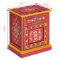 Preview: Nachttisch Mangoholz Massiv Rosa Handbemalt