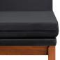 Preview: Sonnenliegen 2 Stk. mit Tisch Poly Rattan und Massivholz Akazie