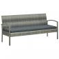 Preview: ARDEBO.de - Gartensofa 3-Sitzer mit Kissen Grau Poly Rattan