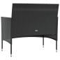 Preview: 16-tlg. Garten-Lounge-Set mit Auflagen Poly Rattan Schwarz