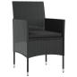 Preview: 16-tlg. Garten-Lounge-Set mit Auflagen Poly Rattan Schwarz