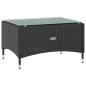 Preview: 16-tlg. Garten-Lounge-Set mit Auflagen Poly Rattan Schwarz