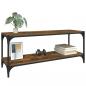 Preview: TV-Schrank Räuchereiche 100x33x41 cm Holzwerkstoff und Stahl