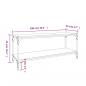 Preview: TV-Schrank Räuchereiche 100x33x41 cm Holzwerkstoff und Stahl