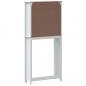 Preview: Waschmaschinenschrank BERG Weiß 76x27x164,5 cm Massivholz