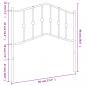 Preview: Kopfteil Metall Weiß 90 cm