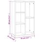 Preview: Bücherregal/Sideboard Braun Eiche 50x25x80 cm Holzwerkstoff