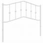 Preview: Kopfteil Metall Weiß 107 cm