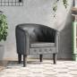 Preview: ARDEBO.de - Clubsessel Grau Kunstleder