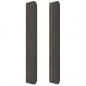 Preview: LED Kopfteil Dunkelgrau 103x16x118/128 cm Samt