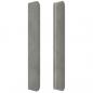 Preview: LED Kopfteil Hellgrau 203x16x118/128 cm Samt