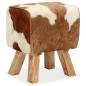 Preview: Hocker Echtes Ziegenleder 40 x 30 x 45 cm  