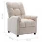 Preview: Relaxsessel Creme Stoff
